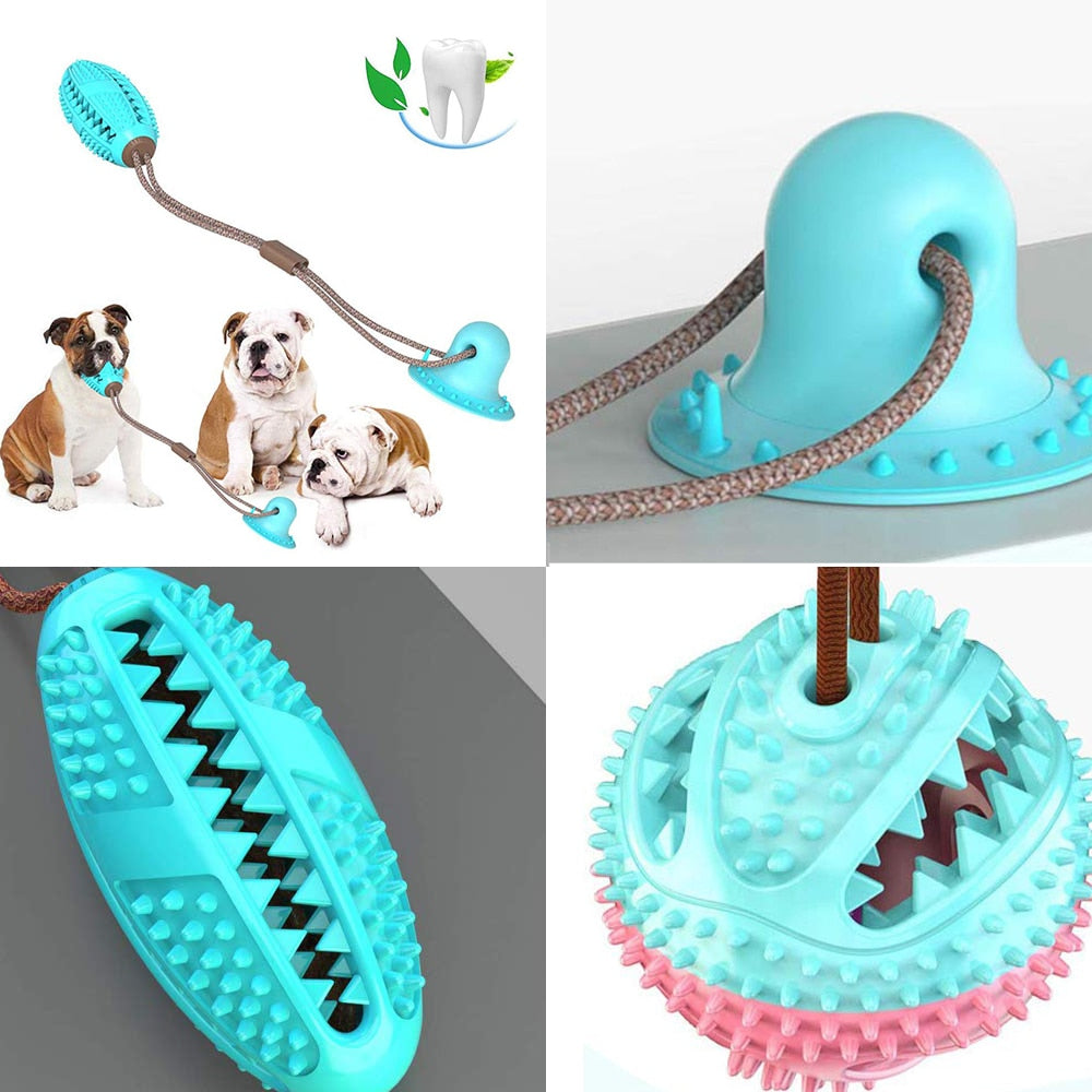 Pet Dog Toys Silicon Suction Cup Tug dog toy Dogs Push Ball Toy Pet Tooth Cleaning Dog Toothbrush for Puppy large Dog Biting Toy-13